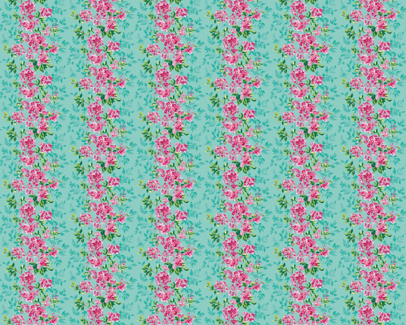 IKA50123W Sakura Peony & Jade Wallpaper by Ohpopsi
