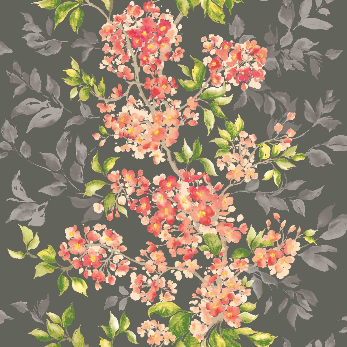 IKA50127W Sakura Charcoal Wallpaper by Ohpopsi