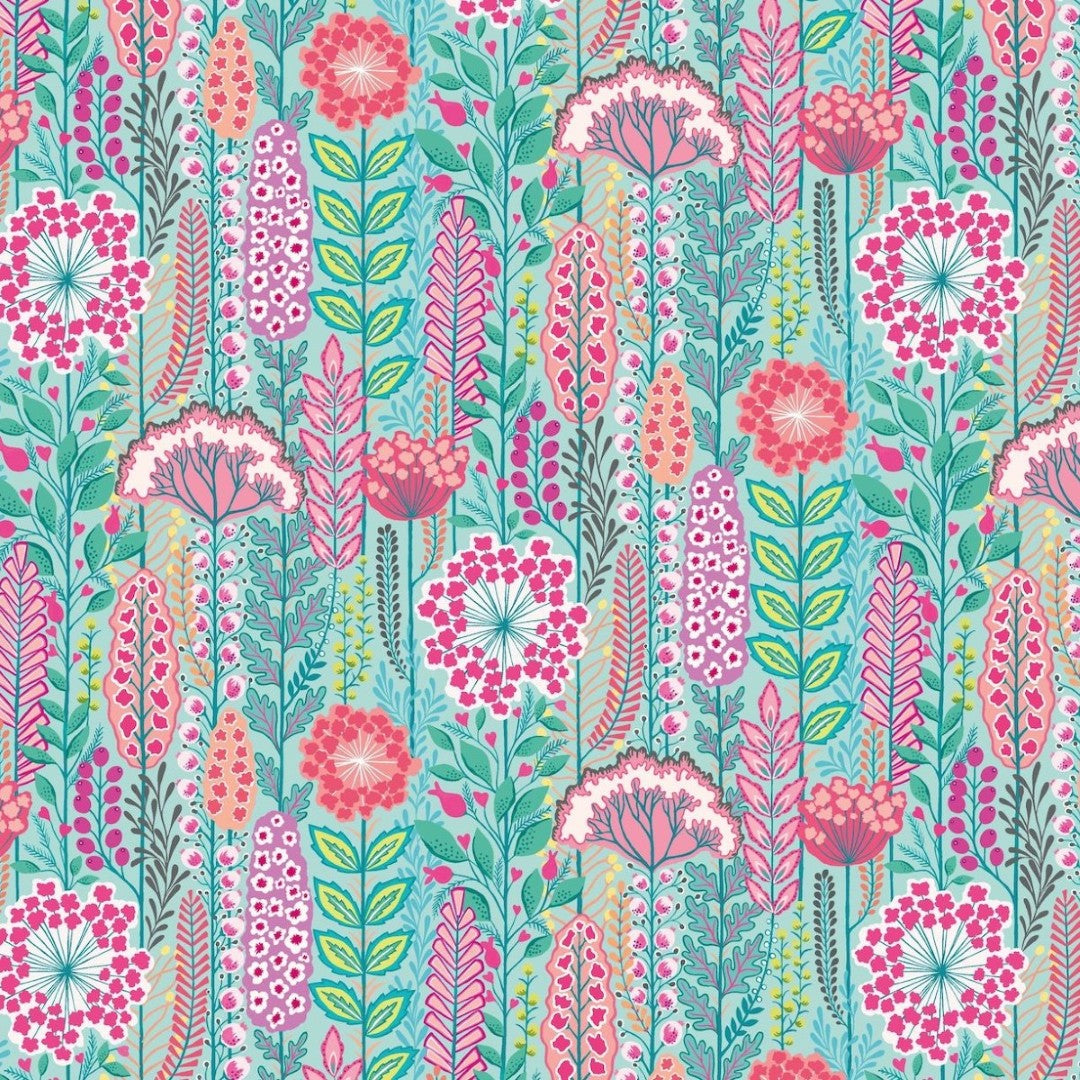 IKA50129W Seedheads Raspberry Sky Wallpaper by Ohpopsi