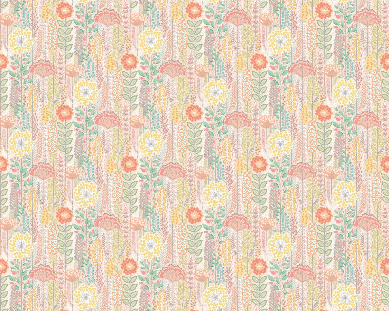 IKA50132W Seedheads Ballet Slipper Wallpaper by Ohpopsi