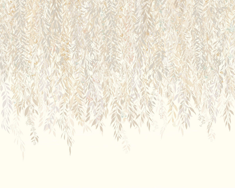 IKA50135M Cascading Willow Parchment Mural by Ohpopsi