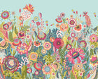 IKA50141M Bloom Duck Egg & Coral Mural by Ohpopsi