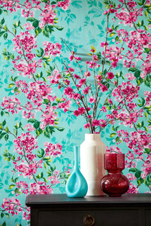 IKA50123W Sakura Peony & Jade Wallpaper by Ohpopsi