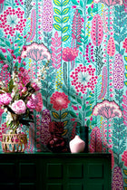 IKA50129W Seedheads Raspberry Sky Wallpaper by Ohpopsi