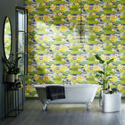 IKA50105W Waterlily Charcoal & Mustard Wallpaper by Ohpopsi