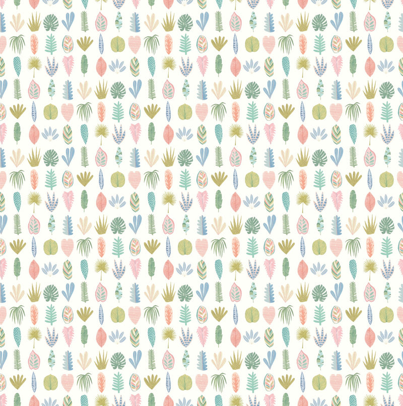 GHS50101W Leaf Boogie Pastel Wallpaper by Ohpopsi