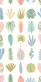 GHS50101W Leaf Boogie Pastel Wallpaper by Ohpopsi