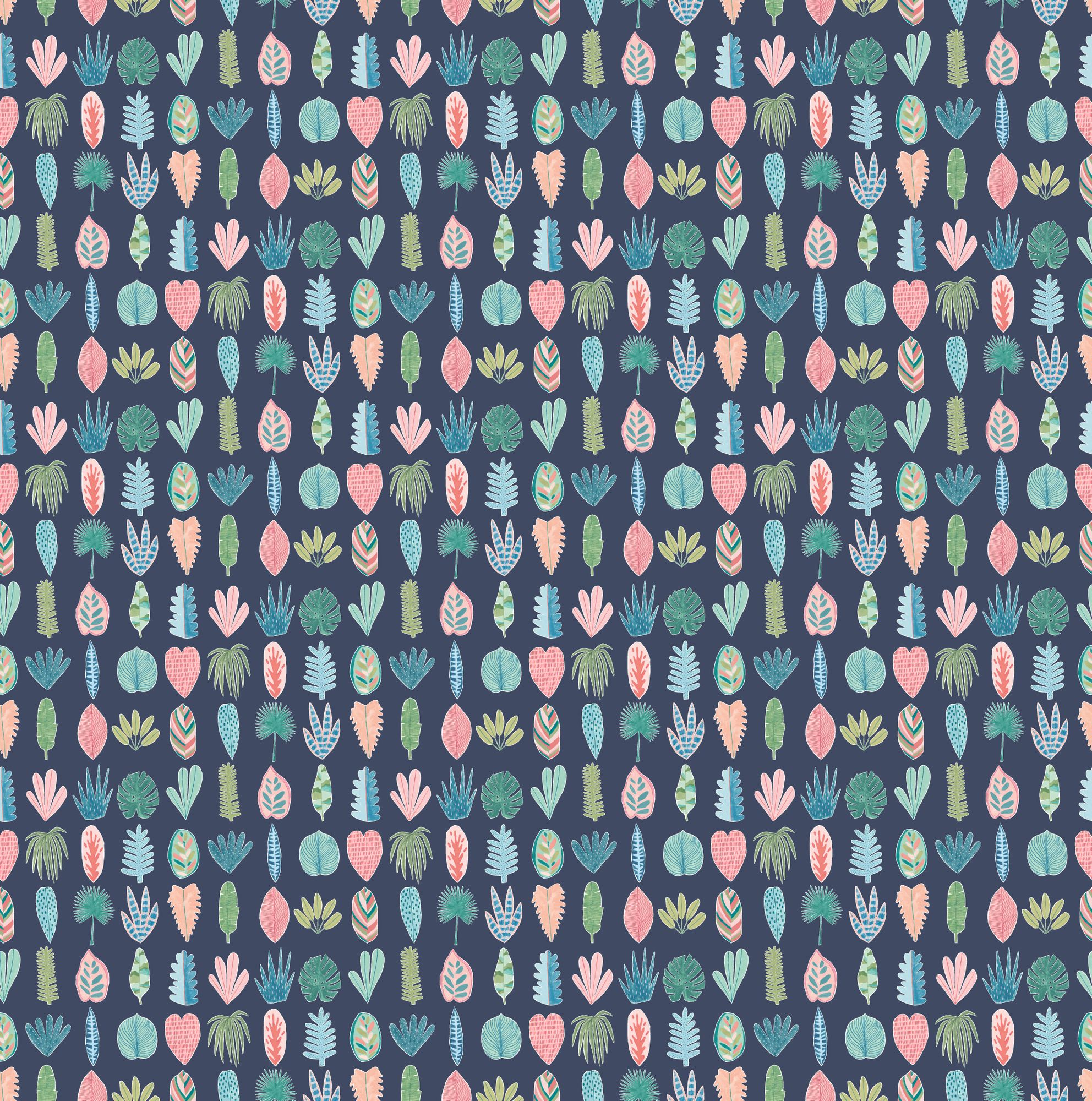 GHS50102W Leaf Boogie Ink Twist Wallpaper by Ohpopsi