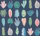 Leaf Boogie Ink Twist Glasshouse Wallpaper by Ohpopsi