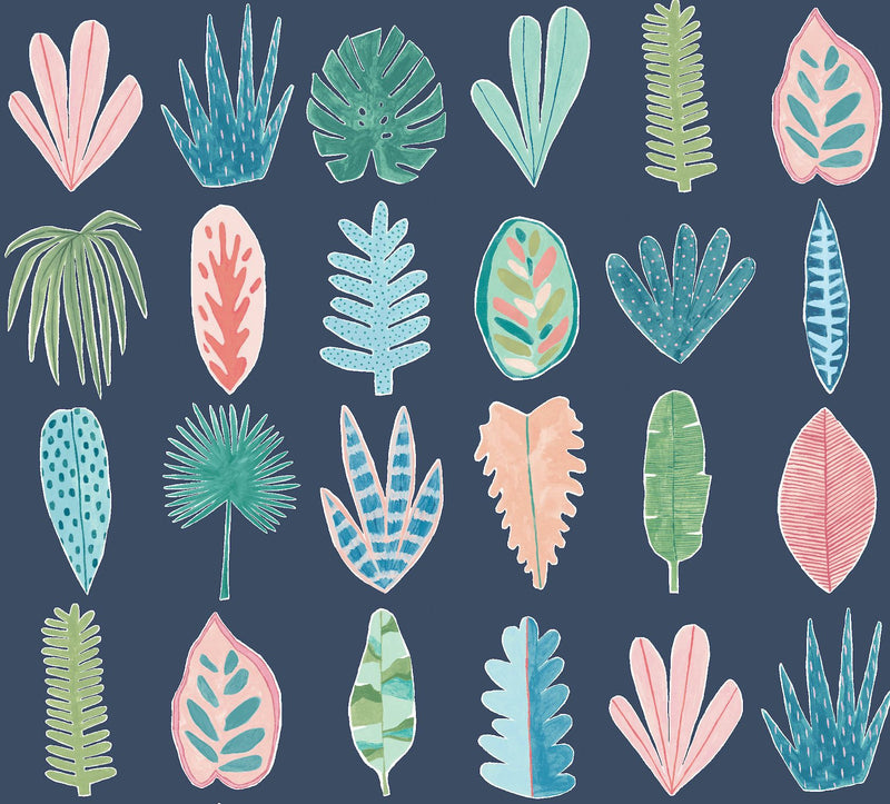 GHS50102W Leaf Boogie Ink Twist Wallpaper by Ohpopsi