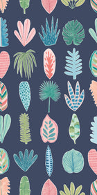 GHS50102W Leaf Boogie Ink Twist Wallpaper by Ohpopsi