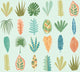 Leaf Boogie Duckegg Twist Glasshouse Wallpaper by Ohpopsi