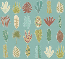 GHS50104W Leaf Boogie Seafoam Wallpaper by Ohpopsi