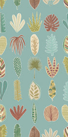 GHS50104W Leaf Boogie Seafoam Wallpaper by Ohpopsi