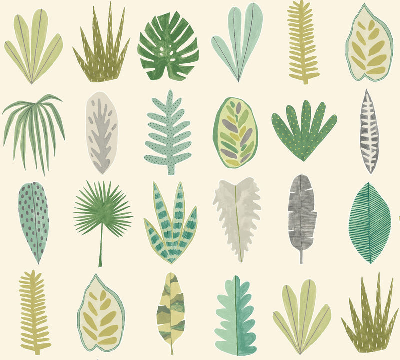 GHS50105W Leaf Boogie Forest Wallpaper by Ohpopsi