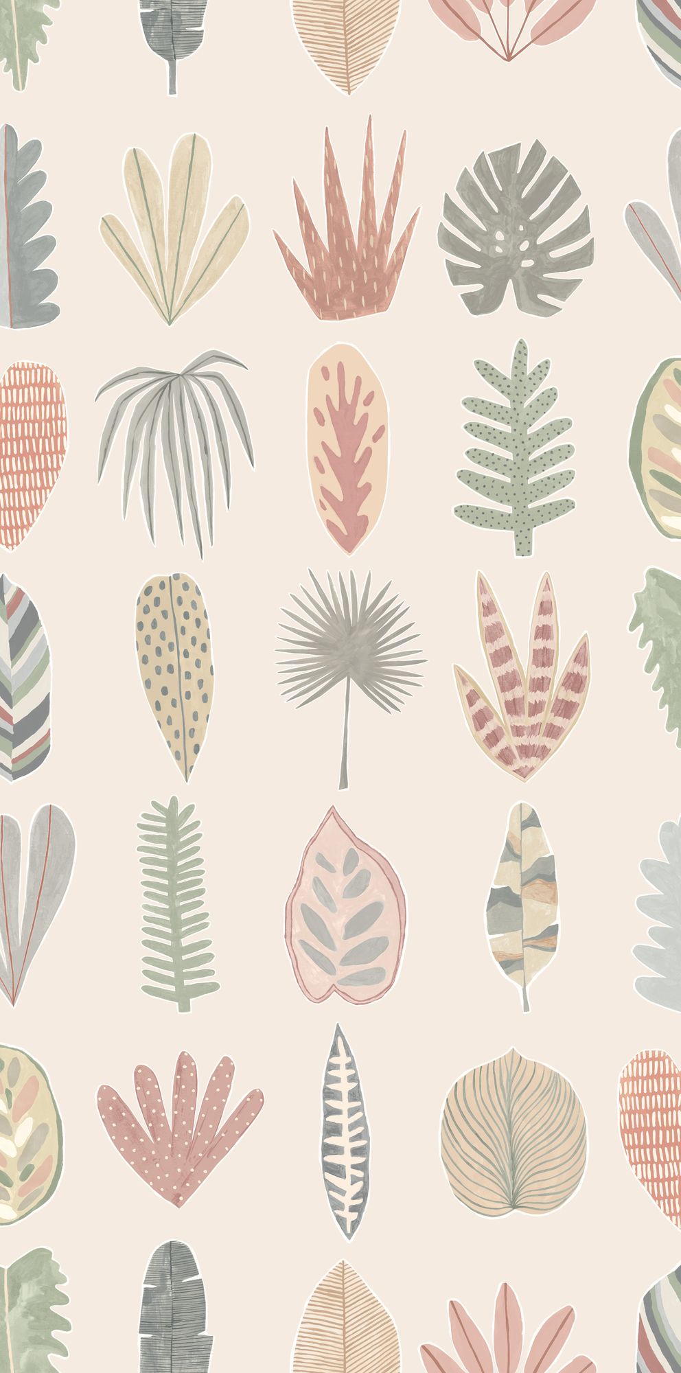 GHS50106W Leaf Boogie Linen Wallpaper by Ohpopsi