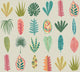 Leaf Boogie Tropical Mix Glasshouse Wallpaper by Ohpopsi