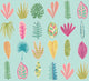 Leaf Boogie Aqua & Raspberry Glasshouse Wallpaper by Ohpopsi