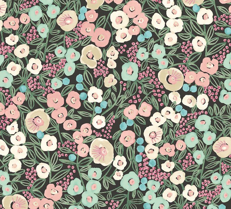 GHS50110W Flora Ditsy Midnight Wallpaper by Ohpopsi