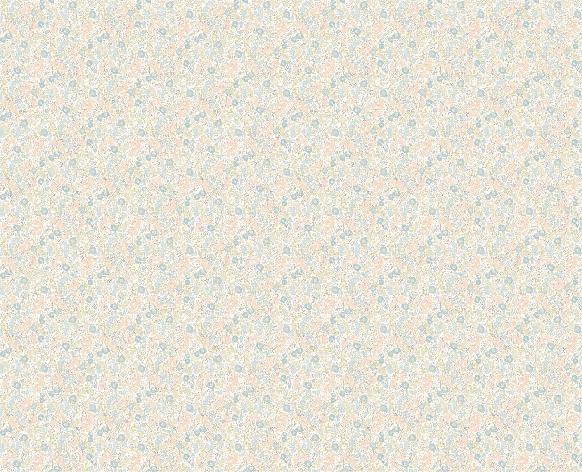 GHS50117W Flora Ditsy Silver Wallpaper by Ohpopsi