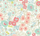 Flora Coral & Sky Glasshouse Wallpaper by Ohpopsi