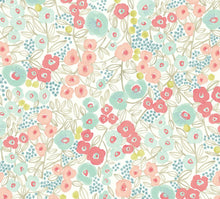 GHS50118W Flora Coral & Sky Wallpaper by Ohpopsi