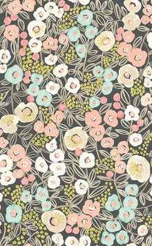 GHS50121W Flora Midnight Blush Wallpaper by Ohpopsi