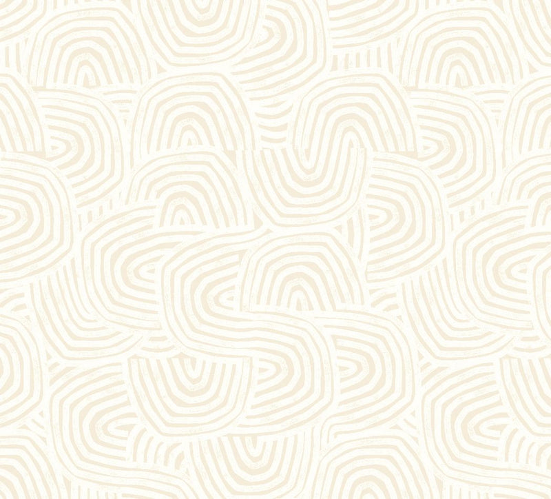 GHS50122W Venation Mini Natural Linen Wallpaper by Ohpopsi