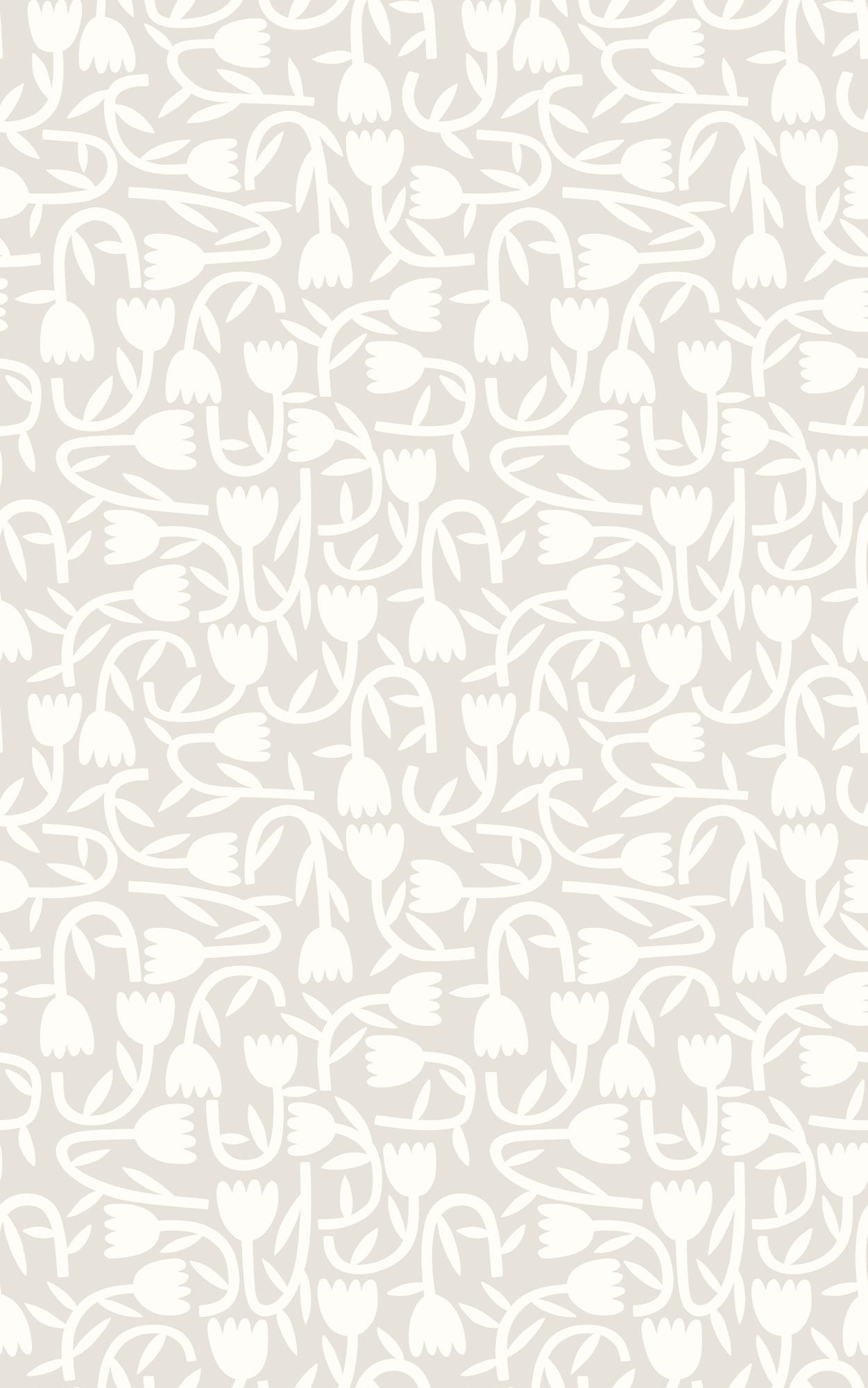 GHS50131W Tiny Tulip Stone Wallpaper by Ohpopsi