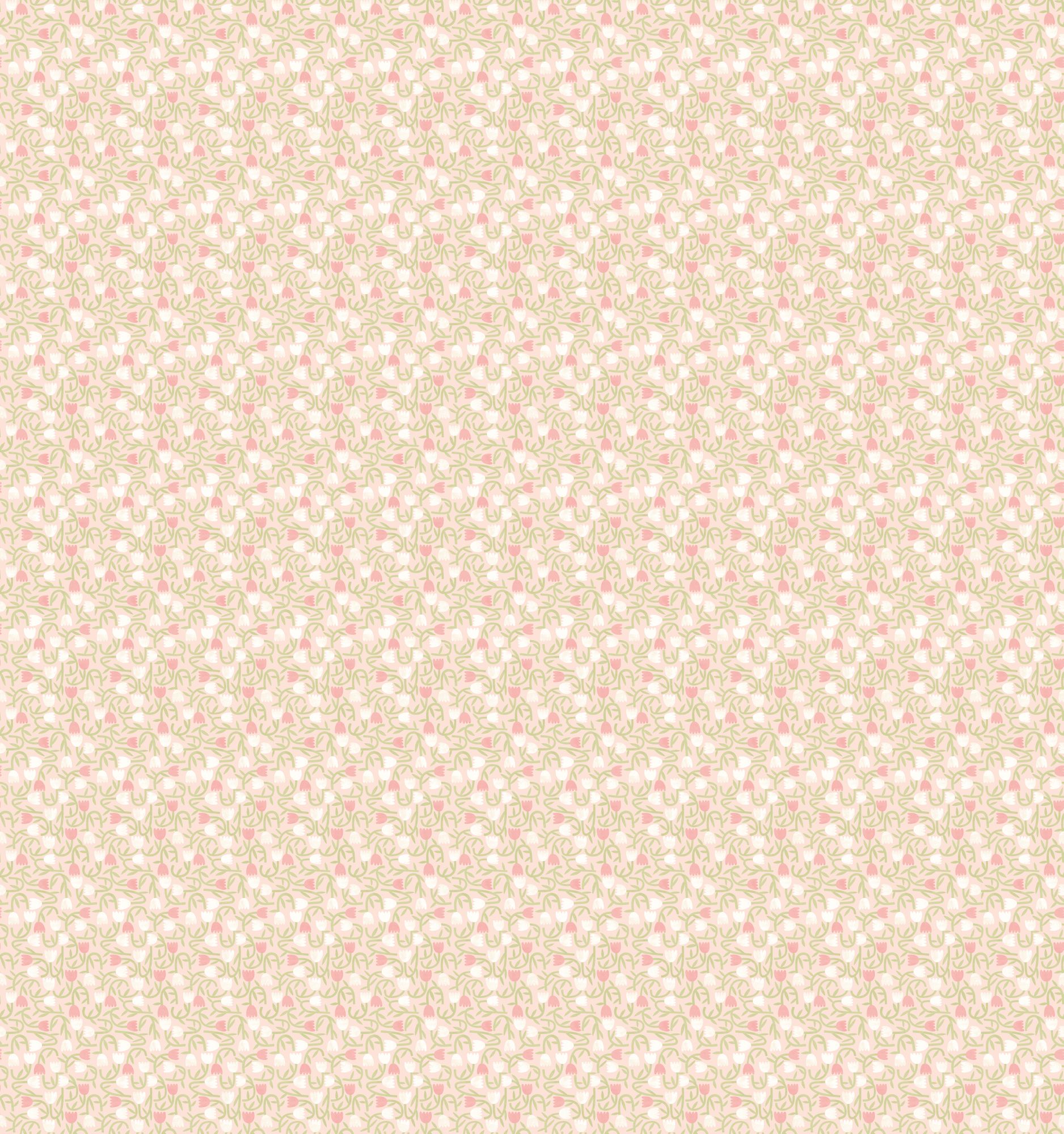 GHS50133W Tiny Tulip Blush Wallpaper by Ohpopsi