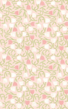 GHS50133W Tiny Tulip Blush Wallpaper by Ohpopsi