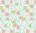 Tiny Tulip Duckegg Mix Glasshouse Wallpaper by Ohpopsi