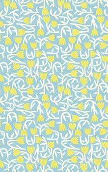 GHS50135W Tiny Tulip Lime & Sky Wallpaper by Ohpopsi
