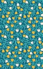 GHS50136W Tiny Tulip Azure Wallpaper by Ohpopsi