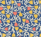 GHS50137W Tiny Tulip Indigo Mix Wallpaper by Ohpopsi