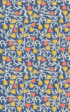 GHS50137W Tiny Tulip Indigo Mix Wallpaper by Ohpopsi