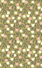 GHS50139W Tiny Tulip Olive Mix Wallpaper by Ohpopsi