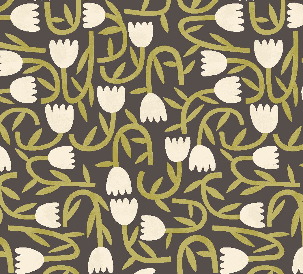 GHS50140W Tiny Tulip Midnight Wallpaper by Ohpopsi