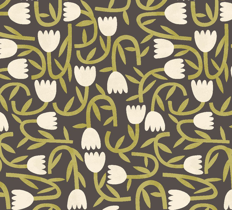 GHS50140W Tiny Tulip Midnight Wallpaper by Ohpopsi