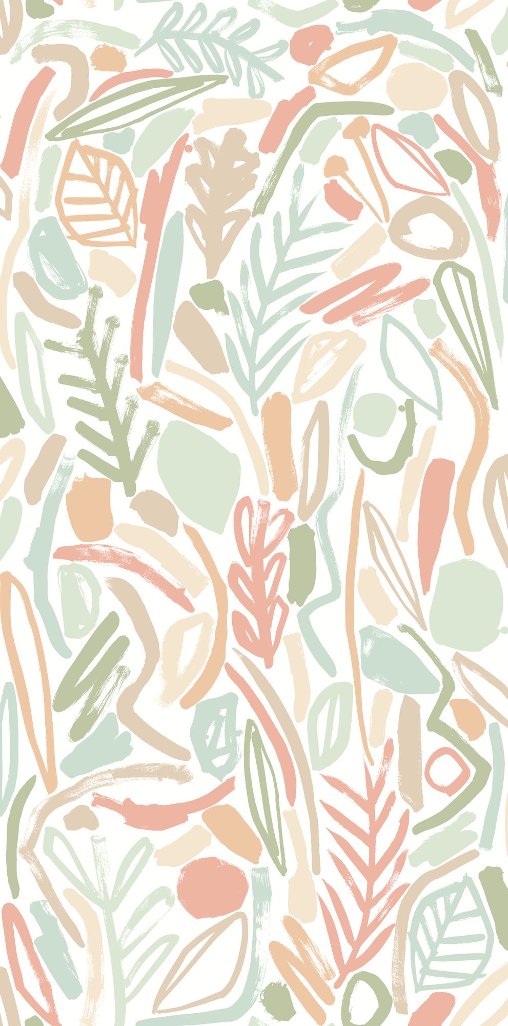 GHS50144W Verdure Sage & Apricot Wallpaper by Ohpopsi