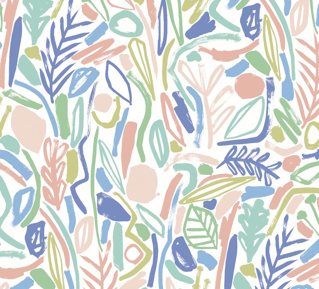 GHS50145W Verdure Periwinkle Wallpaper by Ohpopsi