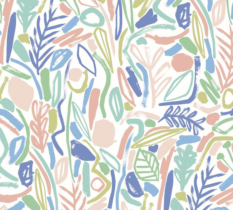 GHS50145W Verdure Periwinkle Wallpaper by Ohpopsi
