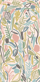GHS50147W Verdure Blush & Petrol Wallpaper by Ohpopsi