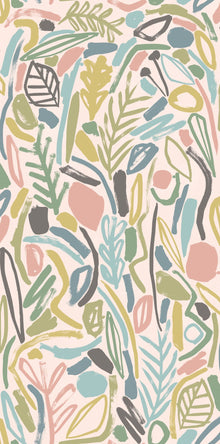 GHS50147W Verdure Blush & Petrol Wallpaper by Ohpopsi