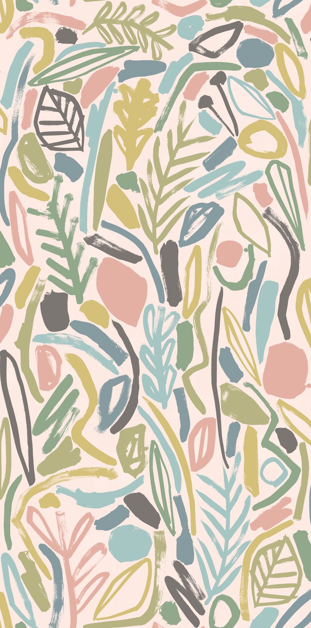 GHS50147W Verdure Blush & Petrol Wallpaper by Ohpopsi
