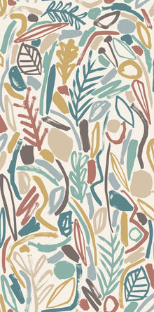 GHS50148W Verdure Teal & Cinnamon Wallpaper by Ohpopsi