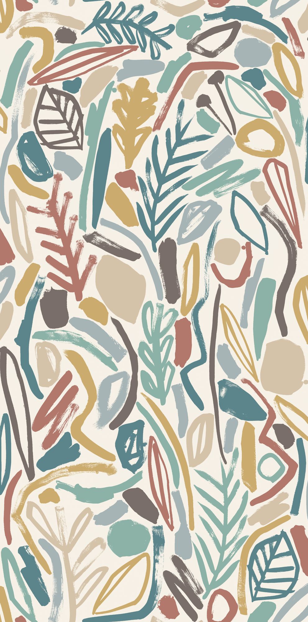 GHS50148W Verdure Teal & Cinnamon Wallpaper by Ohpopsi