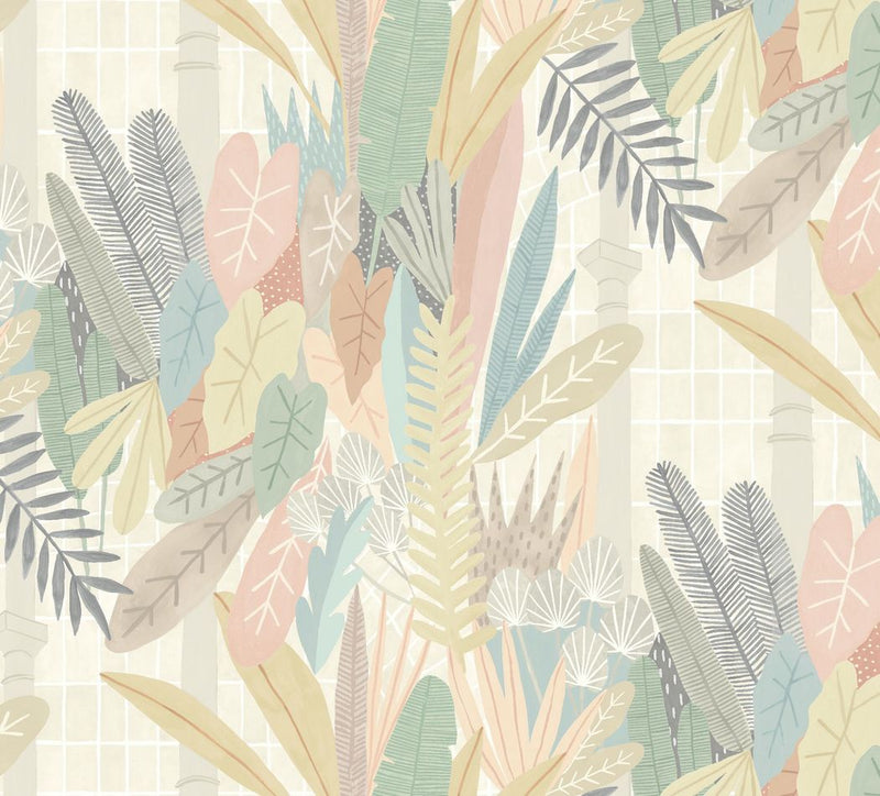 GHS50149W Glasshouse Blush & Apricot Wallpaper by Ohpopsi