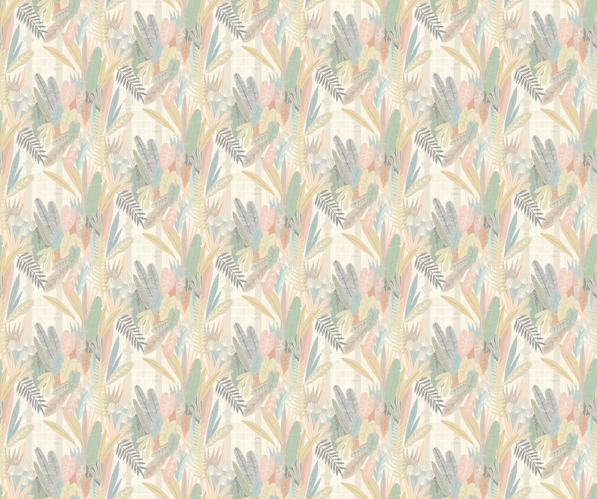GHS50149W Glasshouse Blush & Apricot Wallpaper by Ohpopsi