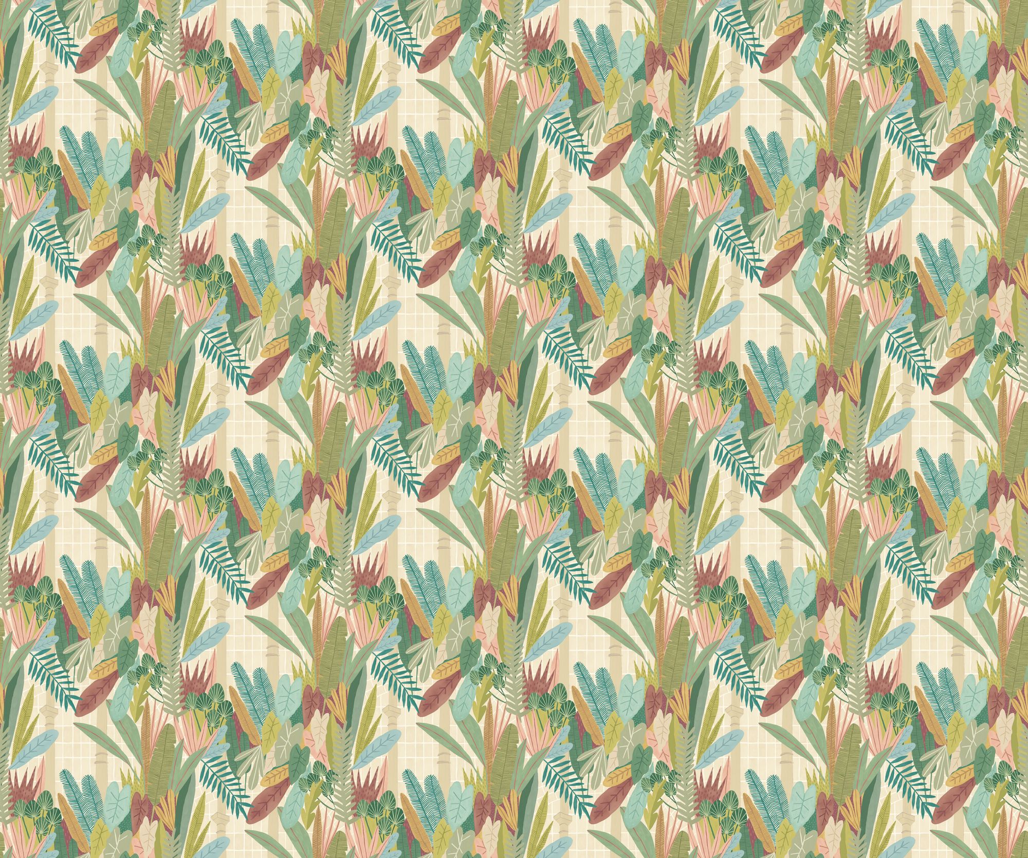 GHS50152W Glasshouse Forest & Chestnut Wallpaper by Ohpopsi